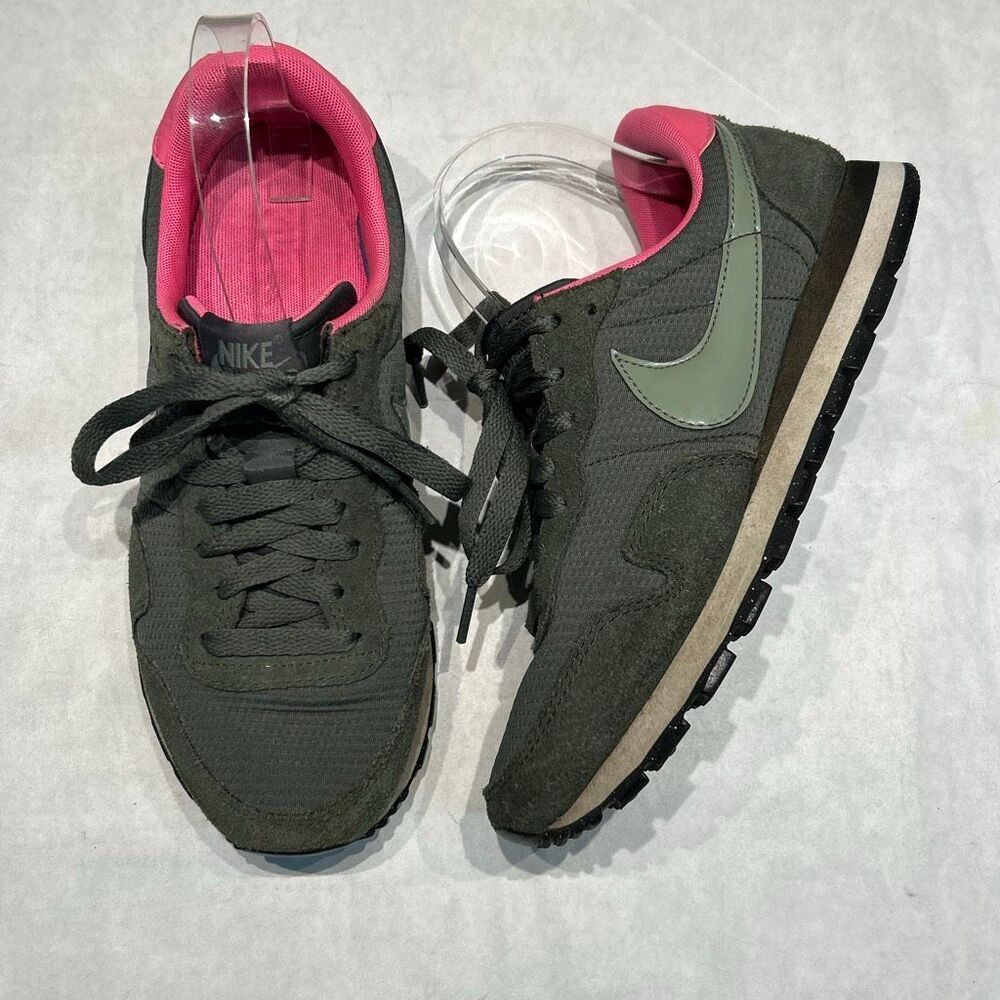 Nike Air Pegasus 83 Sneakers Shoes Womens Sz 8 River Rock Gray Pink Lace Up